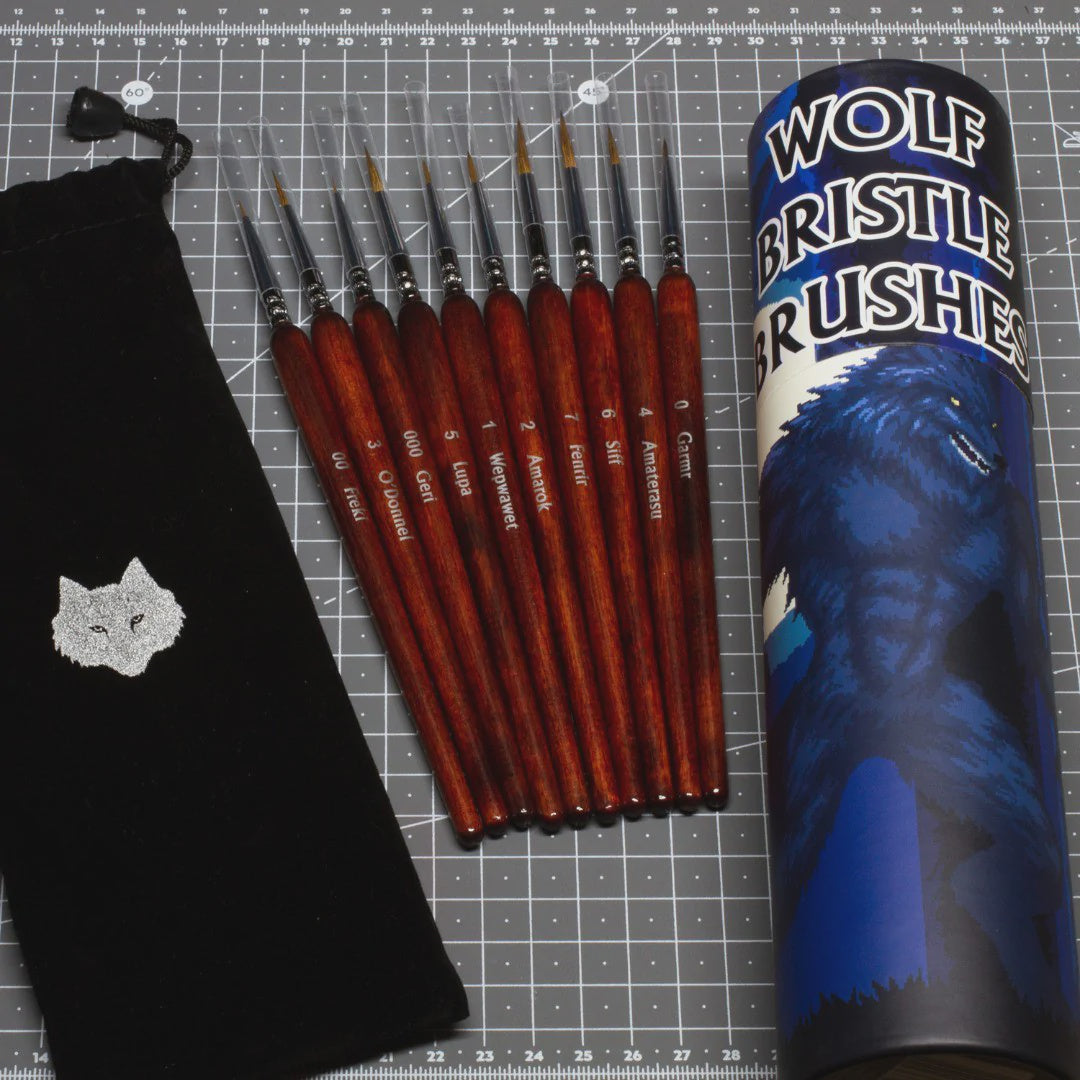 Wolf Bristle Brush Set