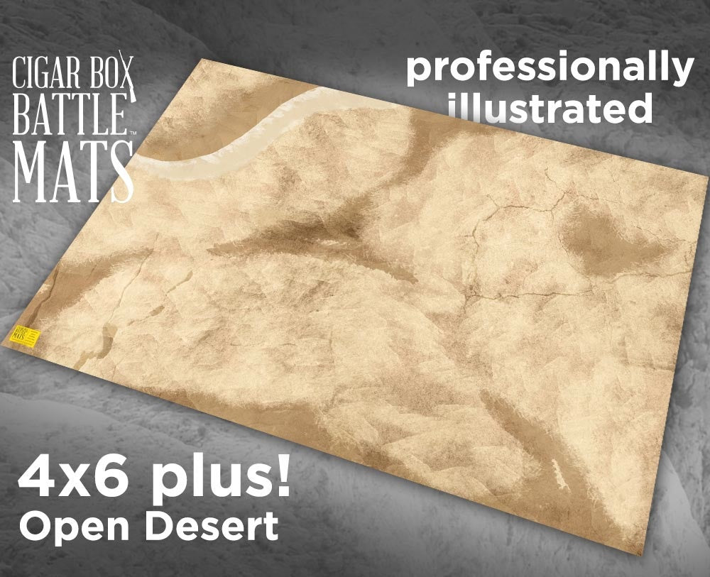 Cigar Box Battlemat Open Desert 4x6 Battle Mat
