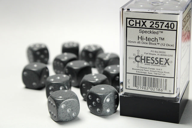 Chessex - Speckled 16mm D6 Set - Hi-Tech Block (CHX25740)