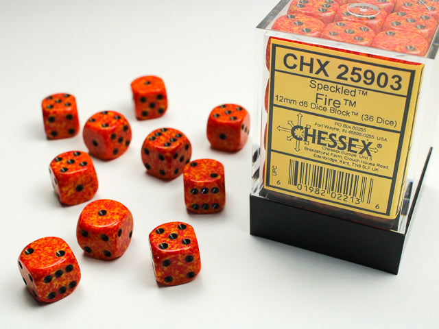 Chessex - Speckled 12mm D6 Set - Fire (CHX25903)