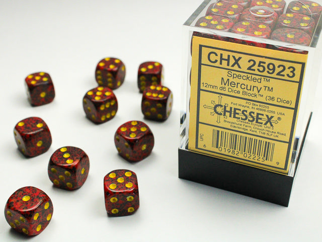 Chessex - Speckled 12mm D6 Set - Mercury (CHX25923)