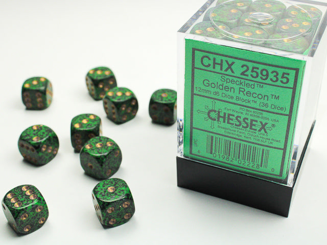 Chessex - Speckled 12mm D6 Set - Golden Recon (CHX25935)