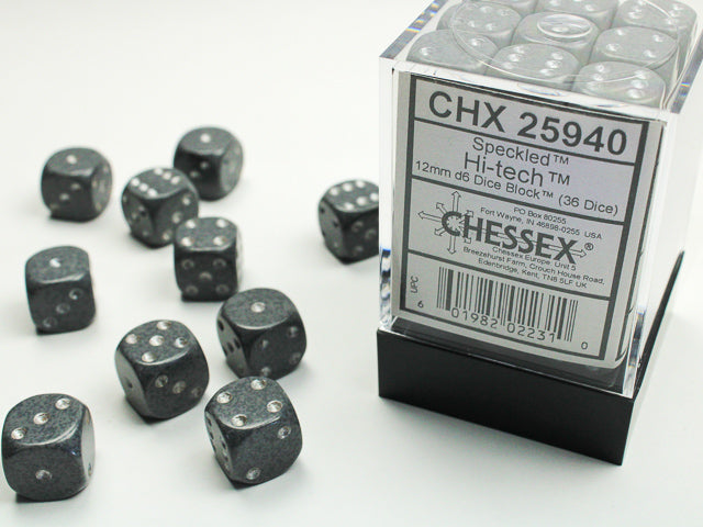 Chessex - Speckled 12mm D6 Set - Hi-Tech (CHX25940)