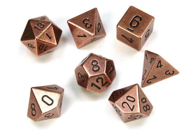 Chessex - Metal Polyhedral 7-Die Set - Copper (CHX27024)