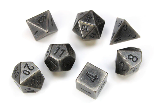 Chessex - Metal Polyhedral 7-Die Set - Dark metal (CHX27028)