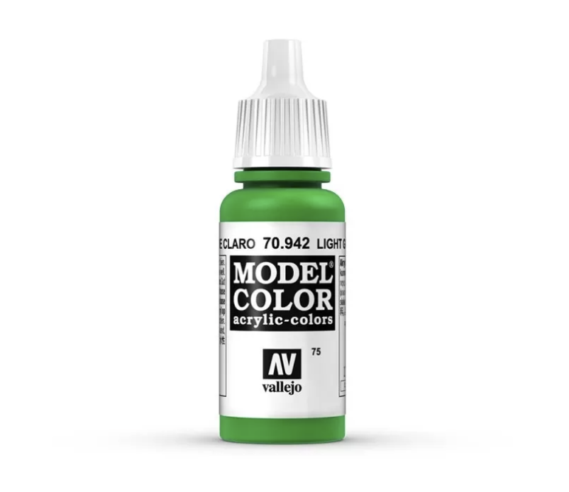 Vallejo Model Colour - Light Green 17ml Acrylic Paint (AV70942)