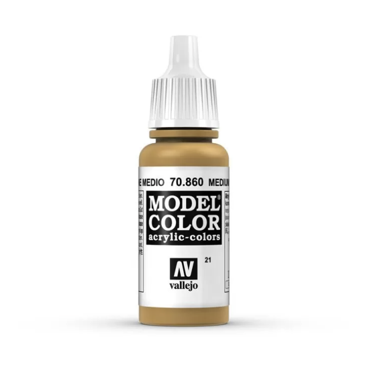 Vallejo Model Colour - Medium Fleshtone 17ml Acrylic Paint (AV70860)