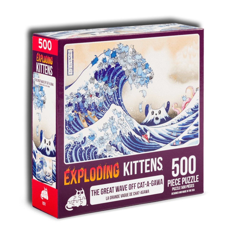 Exploding Kittens The Great Wave Off Cat-A-Gawa 1000 Piece Jigsaw