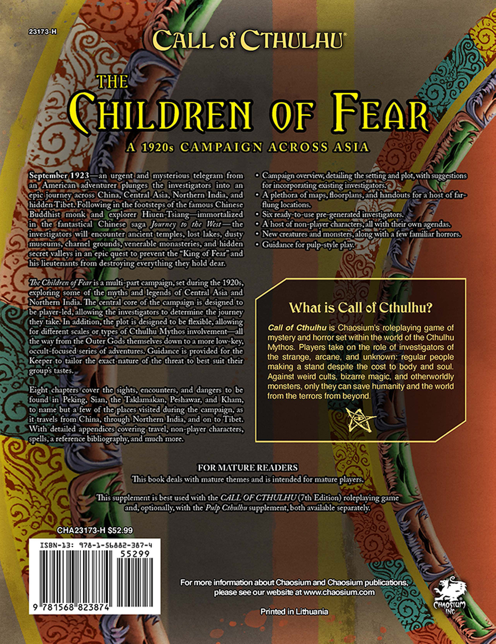 Call of Cthulhu RPG - Children of Fear