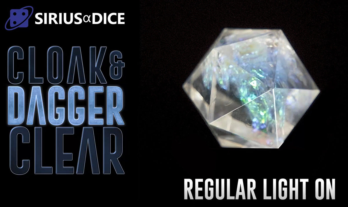 Sirius Dice - Clear Cloak &amp; Dagger Dice Set 7