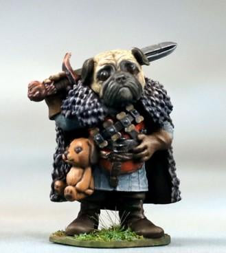 Critter Kingdoms: Frankie the Pug Warrior with Sword