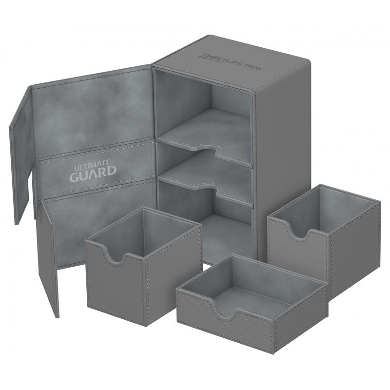 Ultimate Guard Twin Flip N Tray Deck Case 160+ Standard Size Xenoskin Grey