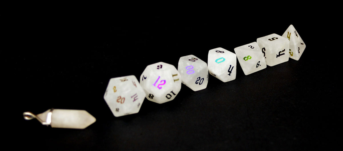 Level Up Dice - Ionized Clear Quartz