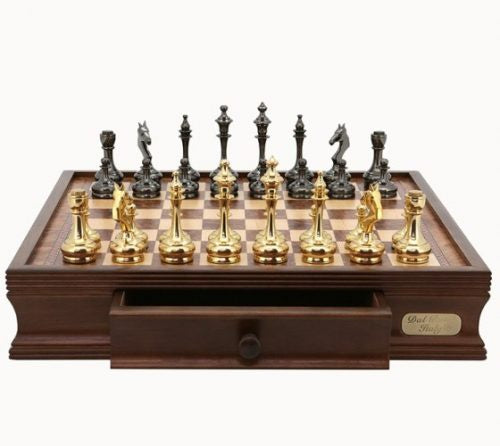 Dal Rossi Chess Set 16 with Brass Cap Staunton chessmen
