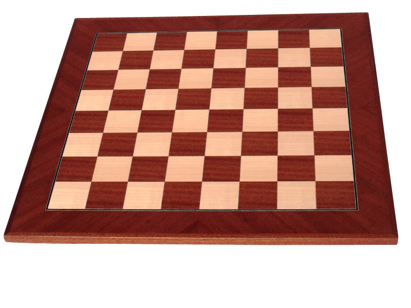 Dal Rossi 40cm Mahogany Maple Chess Board - Board Only