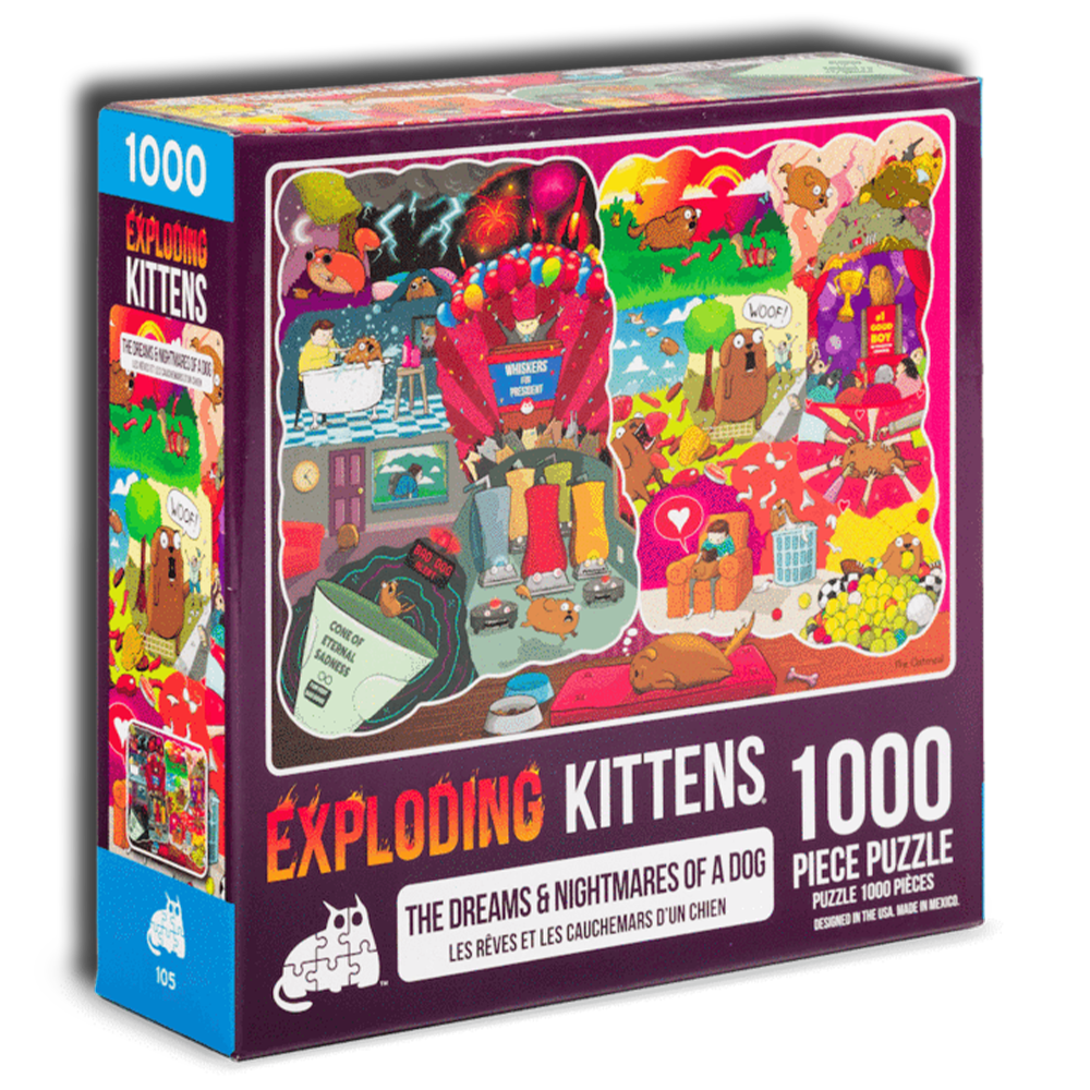 Exploding Kittens The Dreams &amp; Nightmares of a Dog 1000 Piece Jigsaw