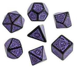 Call Of Cthulhu Horror On The Orient Express Black &amp; Purple Dice Set