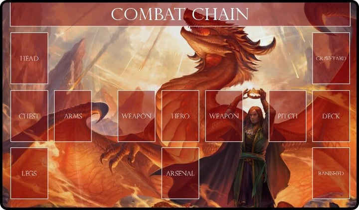 Gamermats - Red Mage Flesh and Blood with Zones TCG Sized Playmat