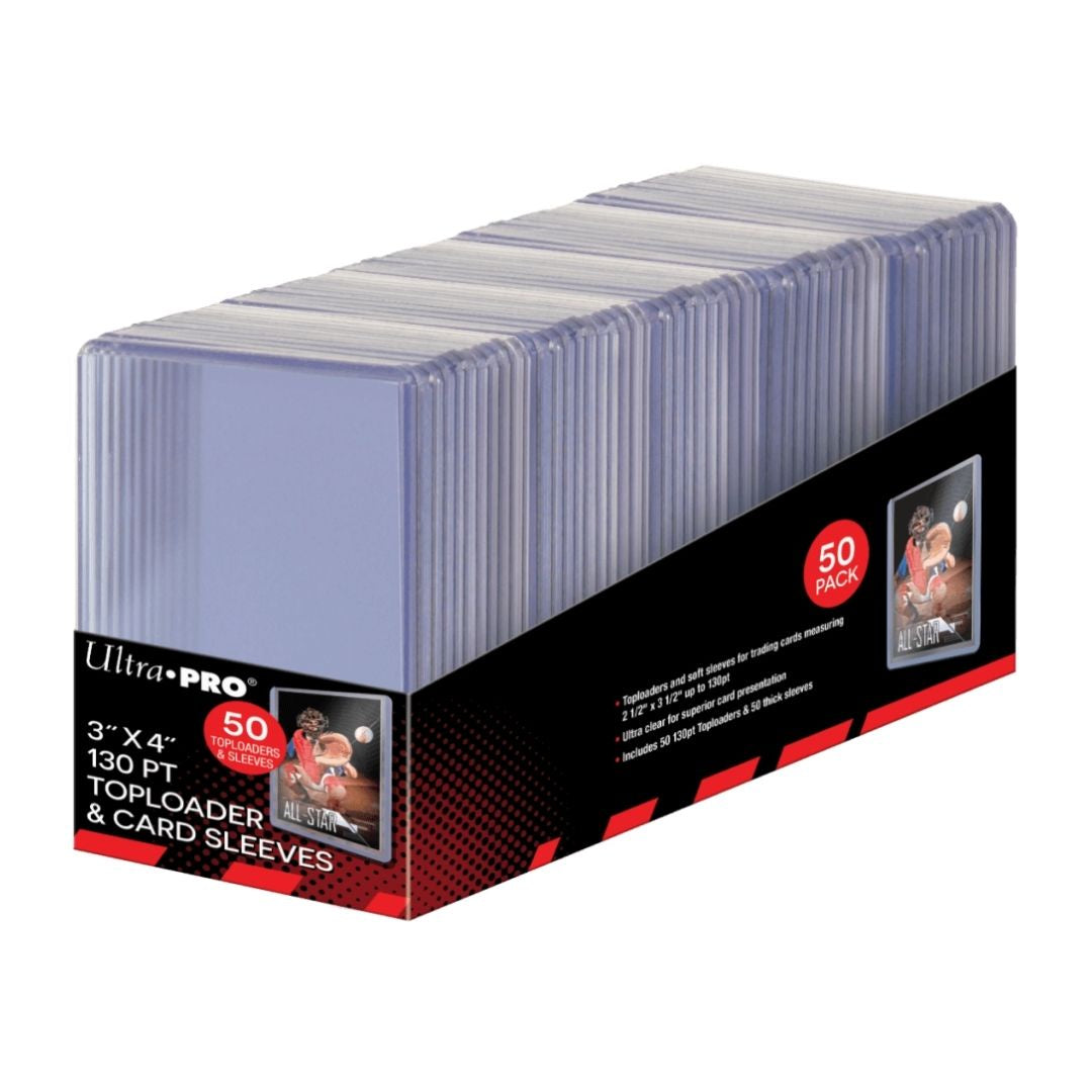 Toploader 3 X 4 Super Thick 130Pt W/ Thick Card Sleeves (50)