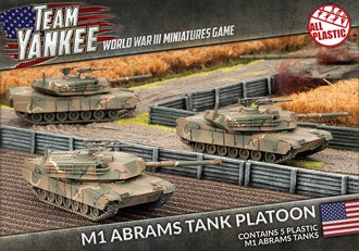 American: M1A1 Abrams Tank Platoon (x5 Plastic)