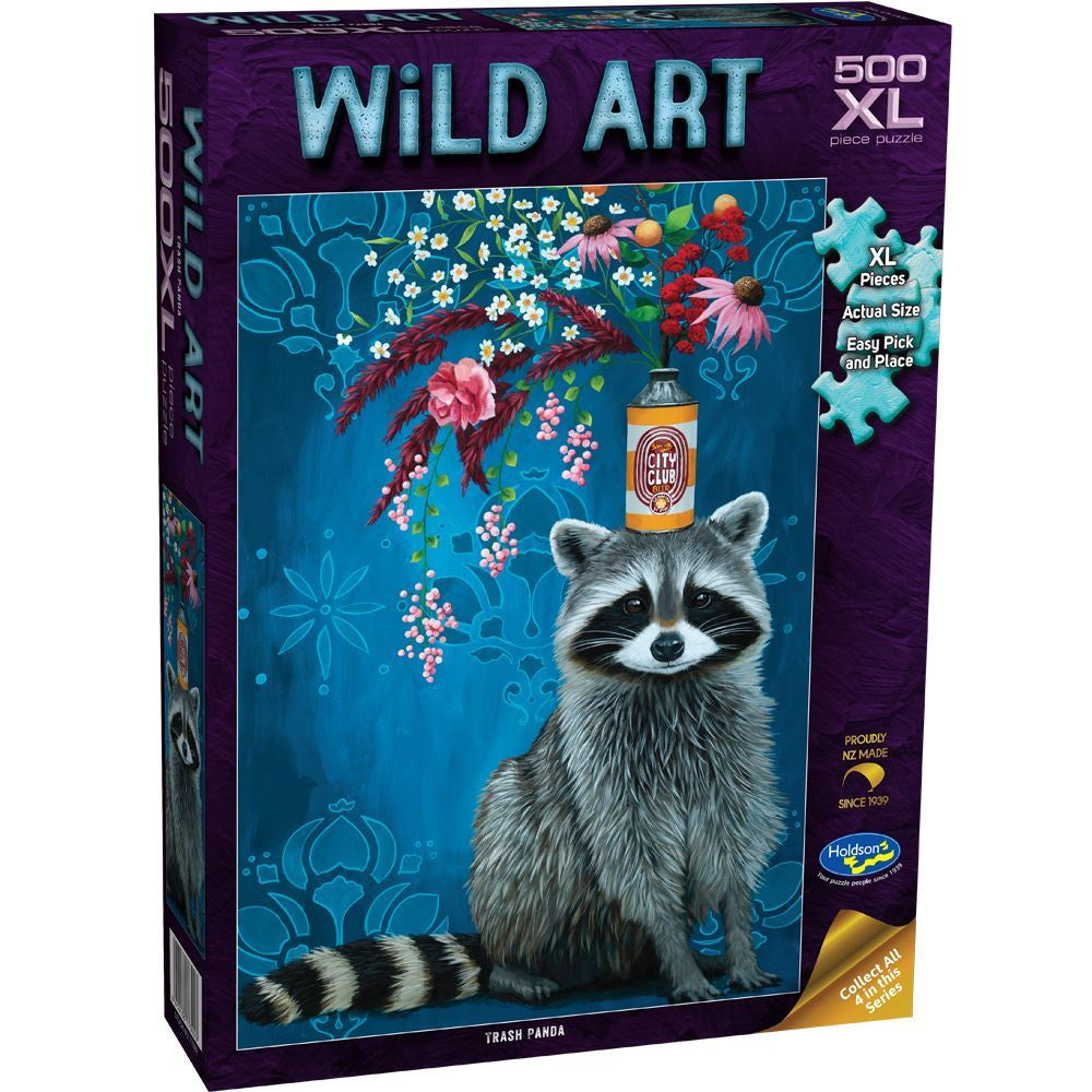 Wild Art Trash Panda 500 Piece XL Jigsaw
