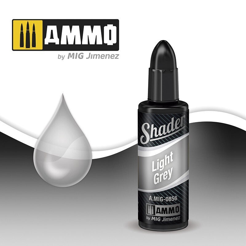 Ammo By MIG Shader Light Grey 10ml