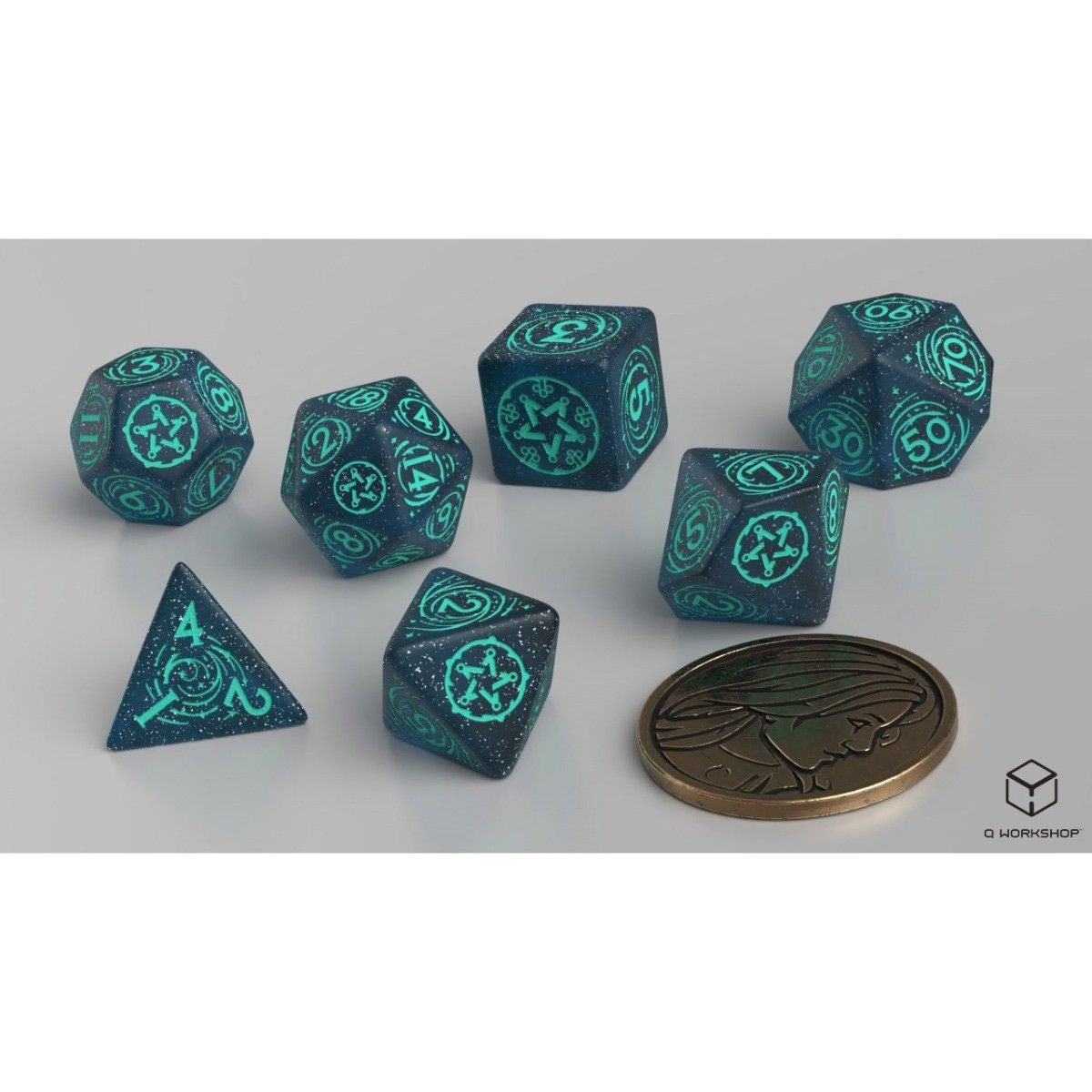 Q Workshop - The Witcher Dice Yennefer - Sorceress Supreme Dice Set with Coin