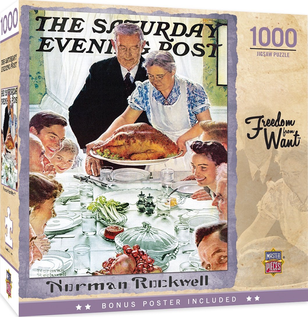 Masterpieces Puzzle - The Saturday Evening Post - Norman Rockwell 1000 pc - Good Games