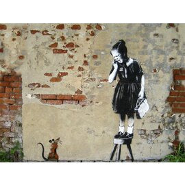 Bansky Urban Art Girl On Stool 1000 Piece Jigsaw