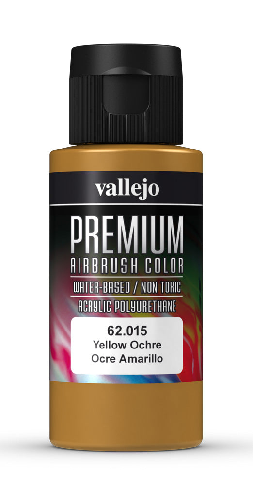 Vallejo Premium Colour - Yellow Ochre 60ml Acrylic Paint (AV62015)