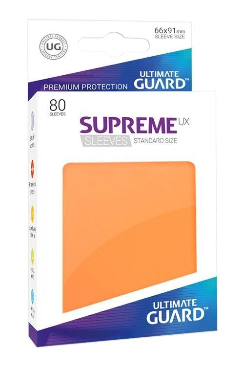 Ultimate Guard Supreme Ux Sleeves Standard Size Solid Orange (80)