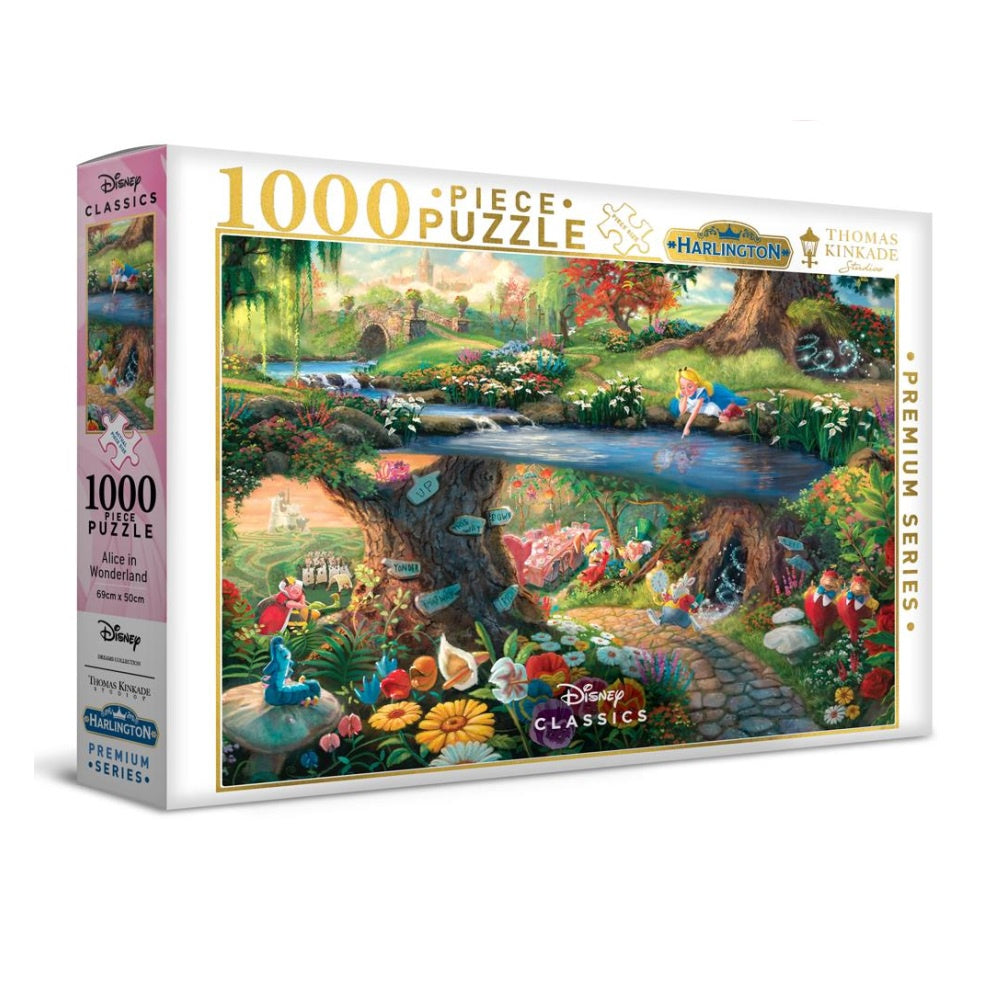 Harlington Thomas Kinkade Disney Alice in Wonderland 1000 Piece Jigsaw
