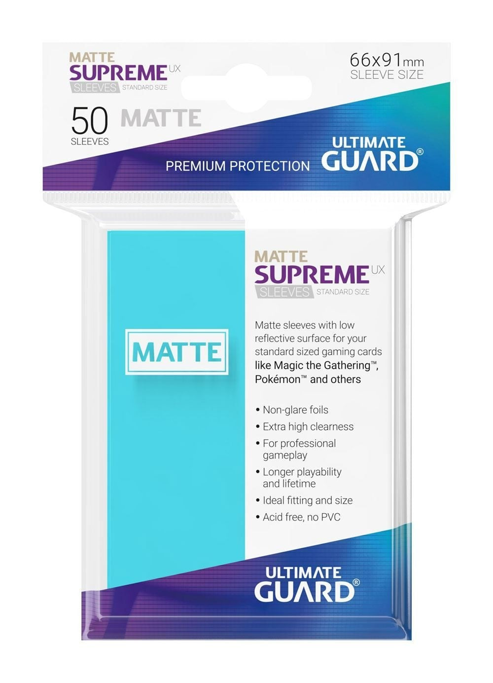 Ultimate Guard - Supreme UX Standard Sleeves Matte Aquamarine (50)