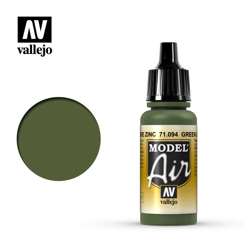 Vallejo Model Air - Green Zinc Chromate 17ml Acrylic Paint (AV71094)