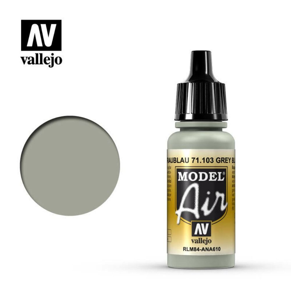 Vallejo Model Air - Gray Blue Rlm84 17ml Acrylic Paint (AV71103)