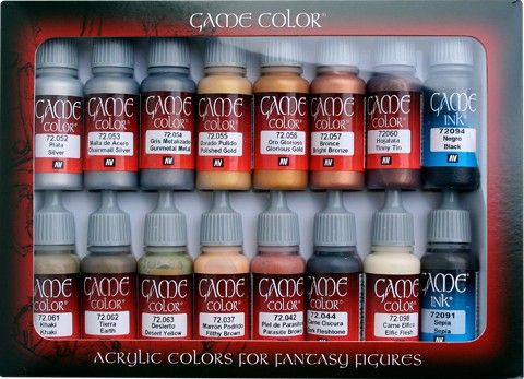 Vallejo Game Colour Leather &amp; Metal 16 Colour Set
