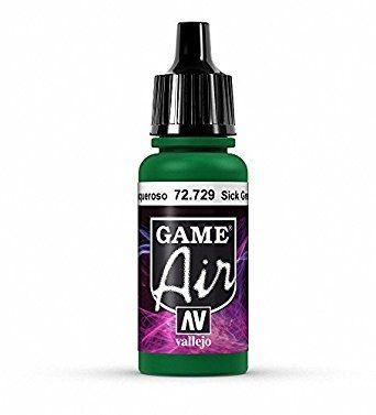 Vallejo Game Air - Sick Green 17ml Acrylic Paint (AV72729)