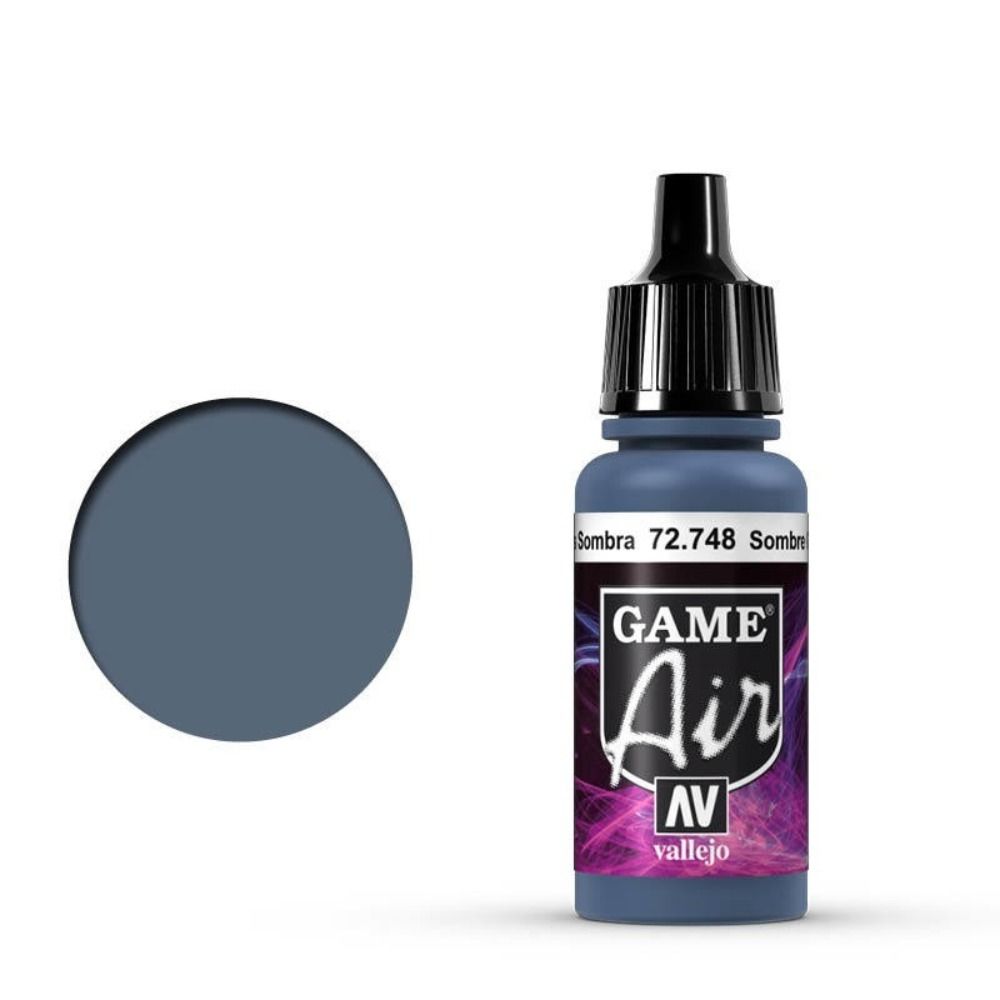 Vallejo Game Air - Sombre Grey 17ml Acrylic Paint (AV72748)