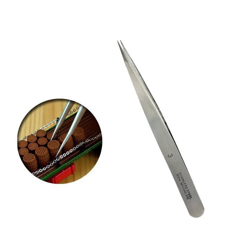 Vallejo Tools #3 Stainless Steel Tweezers