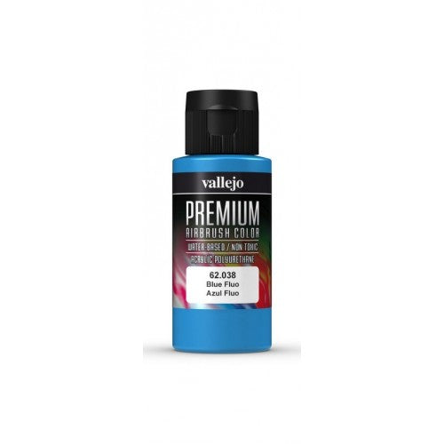 Vallejo Premium Colour - Fluorescent Blue 60ml Acrylic Paint (AV62038)