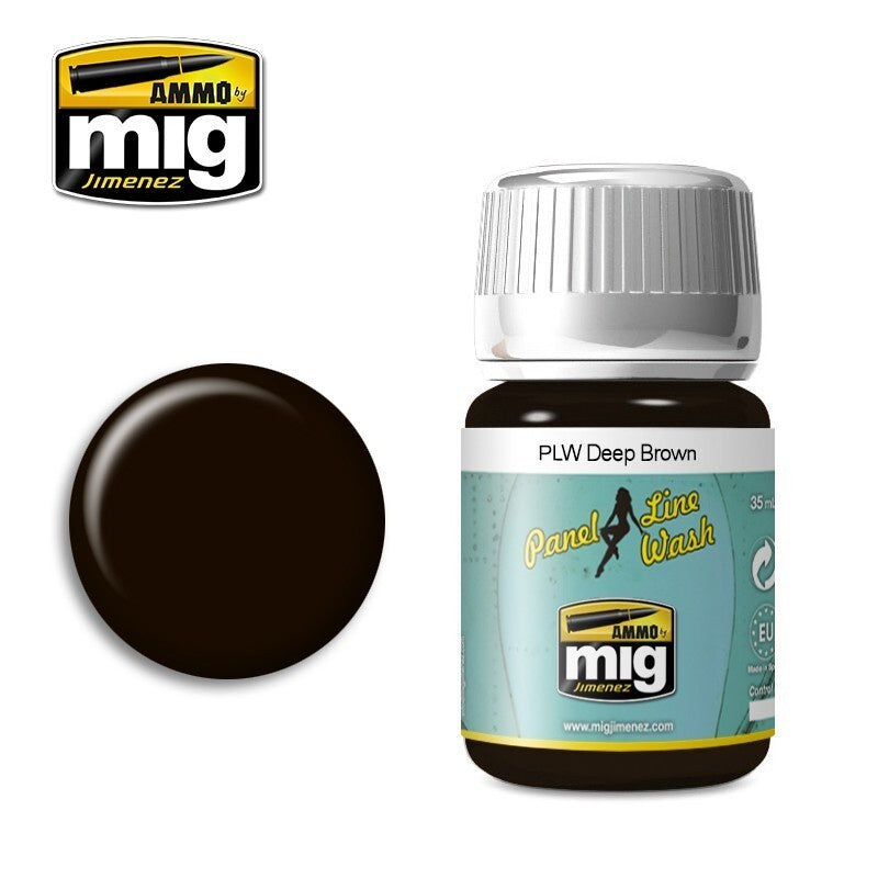 Ammo by MIG Panel Line Wash Deep Brown 35ml