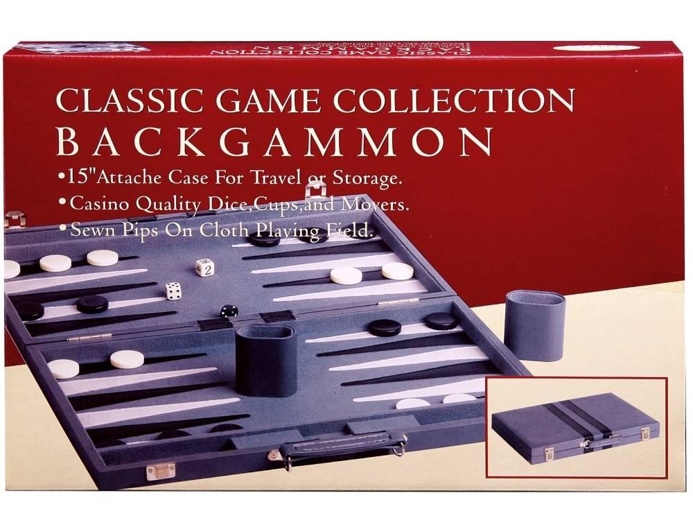 Backgammon 15&quot; Vinyl, Stitched - Good Games