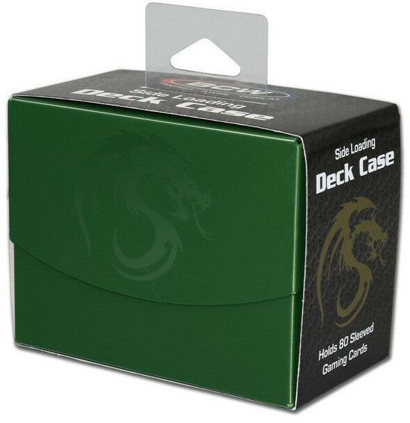 BCW Deck Case Box Side Loading Green (Holds 80 cards)