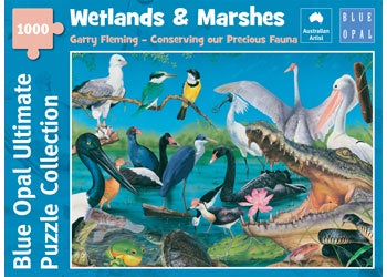 Blue Opal Wetlands &amp; Marshes Garry Fleming 1000 Piece Jigsaw