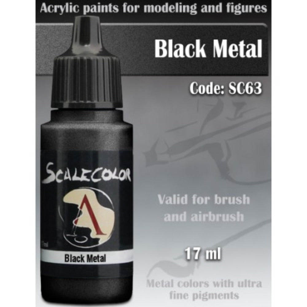 Scale 75 - Scalecolor Black Metal (17 ml) SC-63 Acrylic Paint