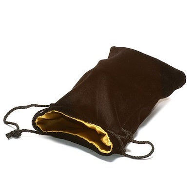 Large Black Velvet Bag w/ Gold Satin Lining