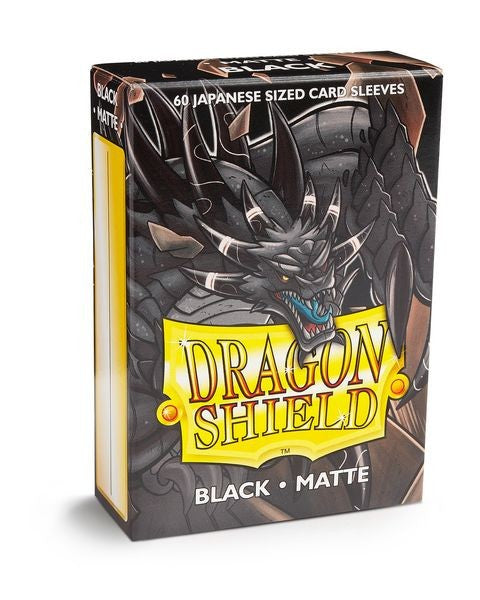 Dragon Shield - Sleeves Japanese Black Matte- Japanese Size (60)