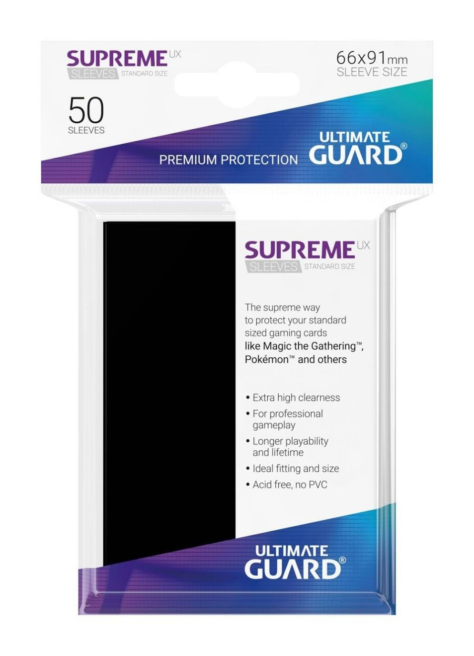 Ultimate Guard - Supreme UX Standard Sleeves Black (50)