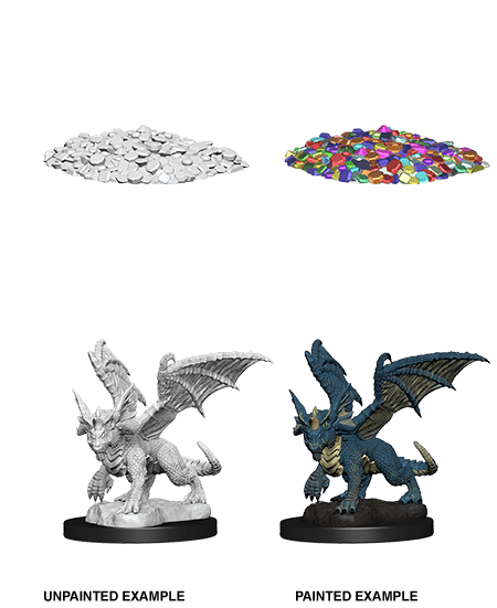 Dungeons & Dragons - Nolzurs Marvelous Miniatures Blue Dragon Wyrmling - Good Games