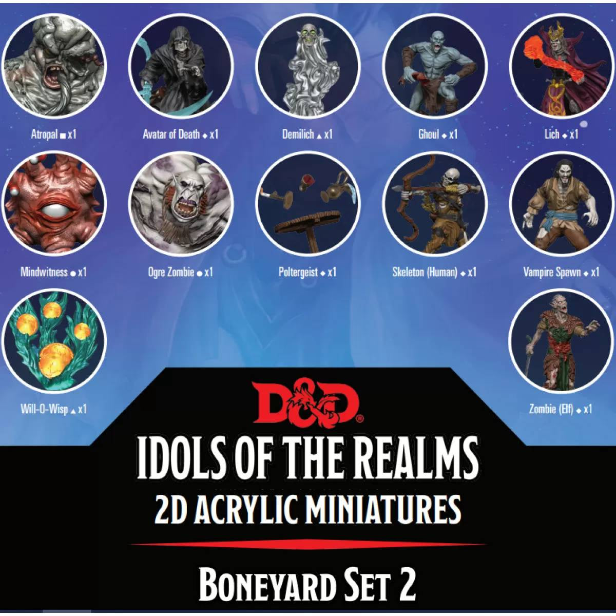 Dungeons &amp; Dragons Idols of the Realms Boneyard 2D Set 2